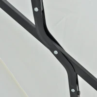 Outsunny Ombrellone Semicircolare con Manovella e Tettuccio Anti UV, 200x190x240 cm, Crema(m-8)