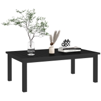 Outsunny 100cm x 60cm Aluminium Outdoor Coffee Table - Black