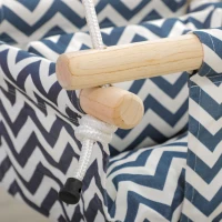 AIYAPLAY Balançoire pour bébé siège bébé balançoire avec barre de sécurité et corde réglable de 110 à 180 cm en tissu bleu(m-9)