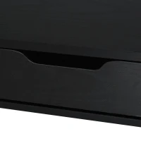 HOMCOM Bureau Informatique Style Industriel Grand Plateau dim. 120L x 60l x 75H cm 2 tiroirs Panneaux Particules métal Noir(m-7)