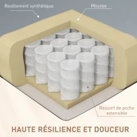 HOMCOM Fauteuil de Massage et Relaxation électrique Chauffant 360° pivotant inclinable manuellement Repose-Pied télécommande(m-6)