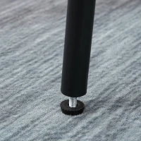 HOMCOM Juego de 2 Taburetes Altos de Cocina Tapizado Microfibra Taburetes de Bar Estilo Moderno 48,5x53,5x96 cm Negro(m-8)