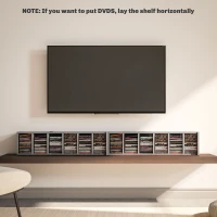 HOMCOM Set of Two 102 CD Storage Units - High Gloss Grey(m-8)