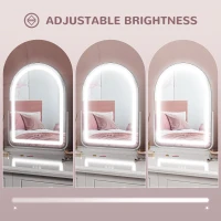 HOMCOM 43 x 59cm LED Vanity Mirror - White(m-6)