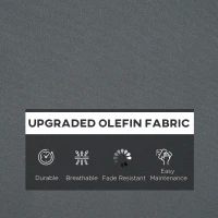 Outsunny Outdoor Seat and Back Cushion Sets, 63L x 55W x 15Dcm Olefin Patio Deep Seating Chair Fade Resistant Replacement Cushion for Rattan Sofa, Indoor or Outdoor Furniture, Dark Grey(m-4)