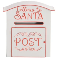 HOMCOM A5 Christmas Letter Postbox - White/Red(m-11)