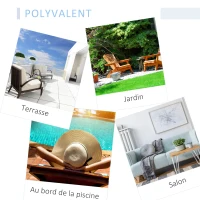 Outsunny Fauteuil à bascule rocking chair avec coussin d'assise déhoussable 66L x 88l x 98H cm résine tressée imitation rotin chocolat(m-7)