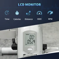 SPORTNOW Pedal Exerciser with Eight Level Magnetic Resistance, with Eight-Level Magnetic Resistance, White(m-6)