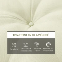 Outsunny Coussin de chaise de jardin rond pour fauteuil cocon - coussin de remplacement avec attaches - dim. Ø80 x 10H cm(m-4)