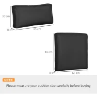 Outsunny Set of 14 Dining Set Cushions - Black(m-3)