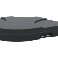 Outsunny 4 Pieces Parasol Base Stand Weights for Banana Hanging Cantilever Umbrella, Water and Sand Filled, Up to 72kg, Black(m-9)