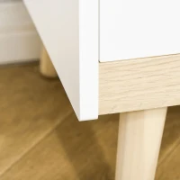 HOMCOM Cajonera Infantil con 3 Cajones Cómoda Auxiliar con Patas de Madera Almacenaje de Juguetes Ropa Libros para Habitación de Niños 90x40x75,2 cm Blanco(m-9)