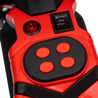 HOMCOM Moto Eléctrica Infantil con Faros Música Bocina Velocidad 3 km/h para Niños de 3-5 Años 86x44x58cm Negro y Rojo(m-9)