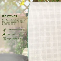 Outsunny 4 Tier Mini Greenhouse for Outdoor, Portable Gardening Plant Green House with Storage Shelf, Roll-Up Zipped Door, Metal Frame and PE Cover, 80 x 49 x 160cm, White(m-4)