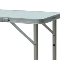 Outsunny Mesa Plegable de Picnic como una maleta para playa camping 60x45x64cm Aluminio Altura Ajustable(m-8)