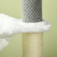 PawHut Cat Tree for Indoor Cats, Cat Tower with Scratching Posts, Multi-level Kitten Climbing Tower, 124cm(m-9)