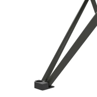 Outsunny Folding Camping Table, Lightweight Metal Picnic Table with Carry Bag, Foldable Table for Outdoor Camping, Picnic, Hiking, BBQ, Fishing, Black(m-9)