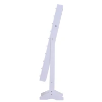 HOMCOM Armoire à Bijoux Armoire de Rangement sur Pied avec Miroir et Serrure Éclarage LED MDF 40 x 37 x 146 cm Blanc(m-7)