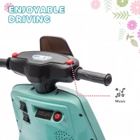 AIYAPLAY 6V Ride on Motorbike, Kids Electric Motorbike w/ Headlights, Music, Training Wheels, for Ages 18-36 Months, Green(m-4)