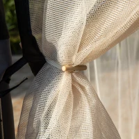 Outsunny 3.7 x 3(m) Metal Gazebo Canopy Party Tent Garden Patio Shelter with Netting Sidewalls & Double Tiered Roof, Grey(m-9)