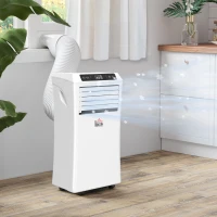 HOMCOM 557W Mobile ABS Plastic Air Conditioner w/ Remote Control White(m-2)