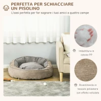 PawHut Cuccia per Cani Imbottita con Cuscino e Bordi Rialzati, Rivestimento in Tessuto, 85x85x35cm, Grigio(m-5)