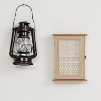 HOMCOM Scatola Porta Chiavi in Stile Shabby Chic in Legno 20x6.5x26.5cm(m-2)