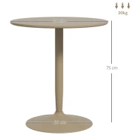 HOMCOM 75H x Φ70cm Two-Person Minimalistic Dining Table - Light Brown(m-3)