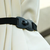 Outsunny 3 x 2m Garden Parasol Umbrella, Outdoor Market Table Umbrella with Aluminium Pole & Crank, Rectangular Tilting Parasol Sun Shade Canopy, Beige(m-8)