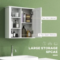 HOMCOM Clean and Simple Bathroom Storage Cabinet - White(m-5)
