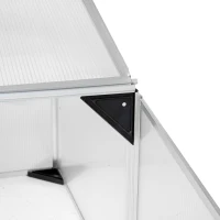 Outsunny Aluminium Cold Frame Greenhouse, Polycarbonate Grow House with Independent Opening Tops for Flower, Vegetable, Plants, 120 x 100 x 41cm, Silver(m-8)