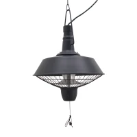 Outsunny 2100W Outdoor Ceiling Mounted Halogen Electric Heater Hanging Patio Garden Warmer Light - Black(m-11)