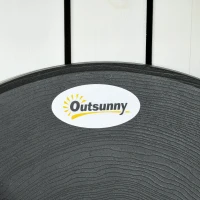 Outsunny Set da Giardino 3 Pezzi con 2 Sedie e Tavolo Pieghevoli in Acciaio e HDPE, Grigio Scuro(m-7)