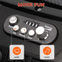 AIYAPLAY 24V 2 Seater Kids Electric Car with Remote Control, Suspension System,  Slow Start, 3 Speeds, for 3-8 Years, Black(m-9)