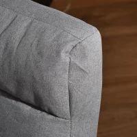 HOMCOM Poltrona Letto Singolo con Cuscino e Schienale Reclinabile su 5 Livelli, 62x78x70 cm, Grigio(m-7)