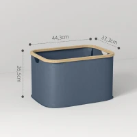 HOMCOM Cesto de la Ropa Sucia Plegable 36 L con Asas para Baño Dormitorio Lavadero 44,3x33,3x26,5 cm Gris(m-3)
