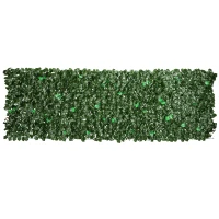 Outsunny Haie Artificiel Brise-Vue décoration Rouleau 3L x 1H m Feuillage réaliste Anti-UV Vert(m-1)