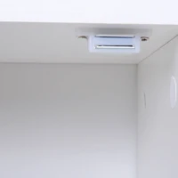 HOMCOM Libreria Scaffale Multifunzionale Salvaspazio con 2 Ante in Legno 80 x 23.5 x 123cm Bianco(m-7)