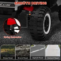 AIYAPLAY 2 Seater 24V 7AH Ride on Truck, Battery Powered Electric Ride On Car w/ Remote, Suspension, 3 Speeds, White(m-7)