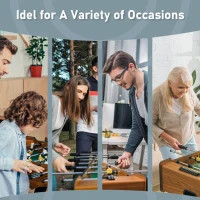 HOMCOM 29 Inch Mini Tabletop Football Foosball Gaming Table  Play Fun Game Toy 74.5L x 36.1W x 12H CM(m-7)