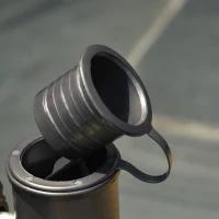 Outsunny 20kg Square Parasol Base Outdoor Garden Cement Umbrella Weight Stand Holder, Fits Φ32mm,Φ38mm,Φ48mm Pole - Black(m-7)