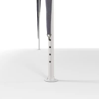 Outsunny Tonnelle 3 x 3 m barnum de jardin métal époxy bâche PE haute densité bleu(m-9)