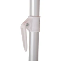 Outsunny Parasol de plage parasol inclinable rond Ø 223 cm tissu polyester haute densité anti-UV mât démontable aluminium sac de transport inclu multicolore(m-8)