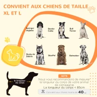PawHut Cage pour chien cage de transport pour chien sur roulettes 2 portes verrouillables plateau amovible 123 x 74 x 125 cm(m-4)