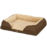 PawHut Calming Dog Bed Pet Mattress w/ Removable Cover, Anti-Slip Bottom, for Medium Dogs, 90L x 69W x 21Hcm - Brown(m-11)