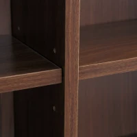 HOMCOM Rangements pour CD et DVD, étagère rangement, capacité max. 1116 CD/528 DVD, 36 compartiments et étagères réglables, pour bureau, salon, chambre, 102 x 23,5 x 195 cm, marron(m-10)