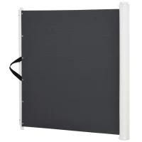 PawHut Barrière de sécurité barrière animaux rétractable automatique 1,15L x 0,83H m teslin métal gris(m-10)