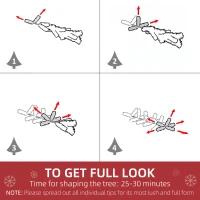 HOMCOM 7.5FT Artificial Snow Dipped Christmas Tree Xmas Pencil Tree Holiday Home Indoor Decoration with Foldable Black Stand, Green(m-5)