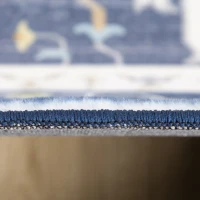 HOMCOM Vintage Rugs, Area Rugs Large Carpet for Living Room, Bedroom, Dining Room, 160x230 cm, Blue(m-9)