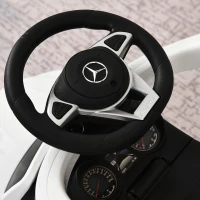 HOMCOM Porteur Enfants Voiture Enfant Multi-équipée 12-36 Mois Coffre klaxon Effet Musical polypropylène Blanc(m-8)